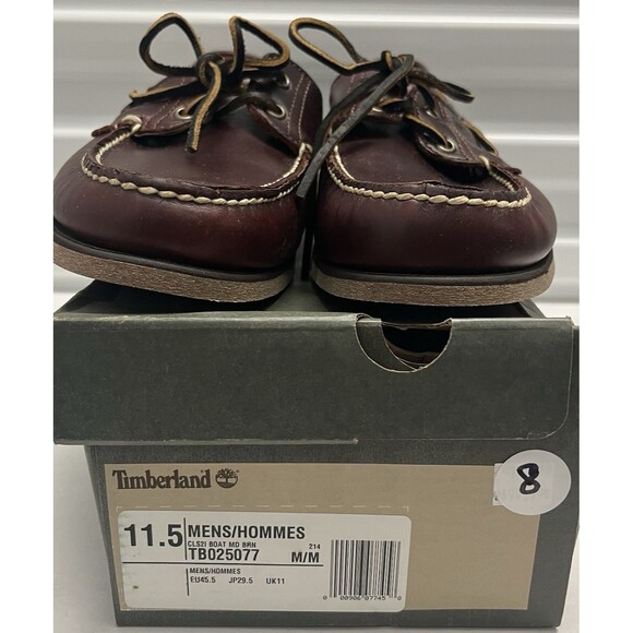 Timberland Men 11.5 M Boat Shoes Classic Brown Leather 25077